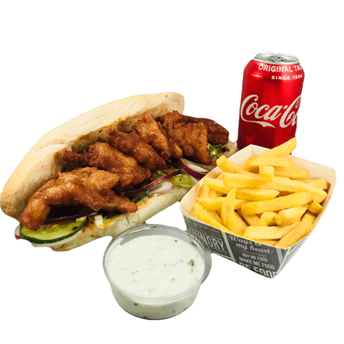 Broodje kibbeling menu