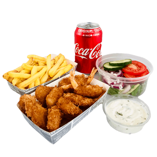 Crispy garnalen menu
