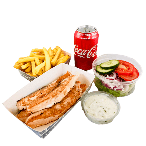 Grilled zalm menu