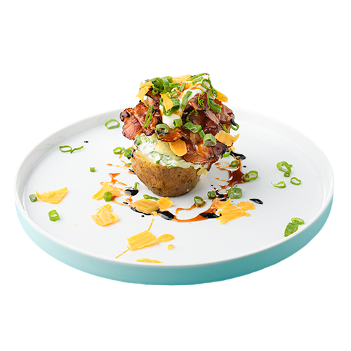 Crispy bacon jacket potato