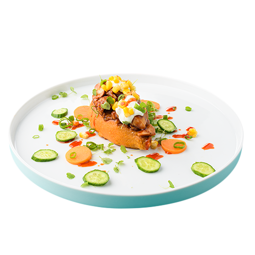 Sticky chicken sweet potato