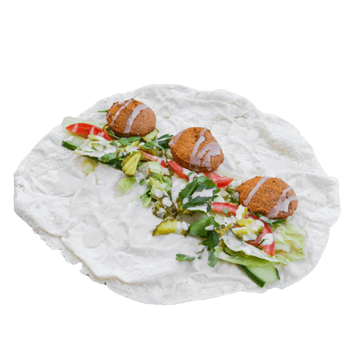 Beaino's homemade falafel wrap