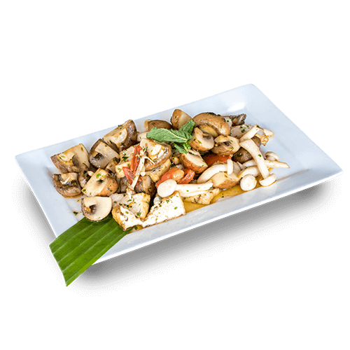 Mushrooms in herb sauce