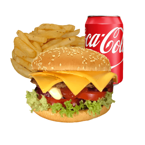 Cheese burger meal