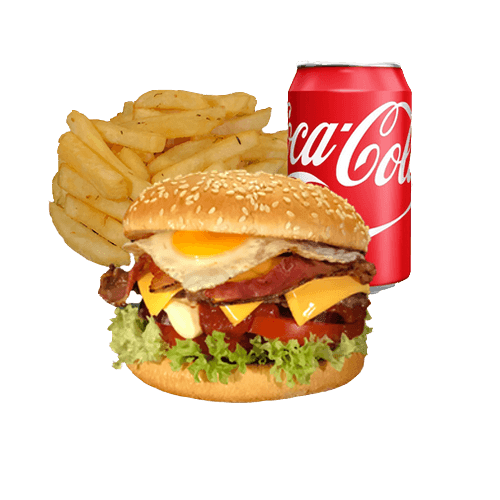 Deluxe burger meal