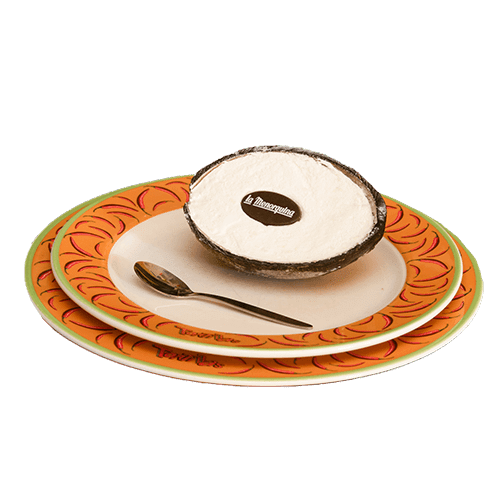 Coconnoot gevuld met coconnoot ijs