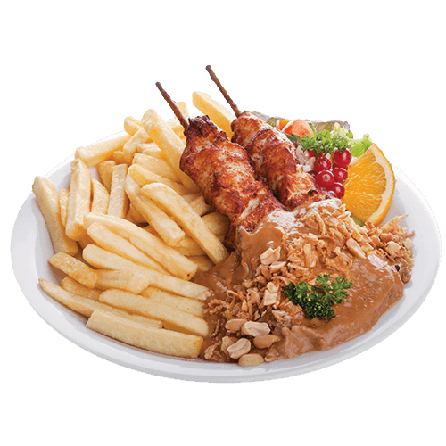 Chicken satay dish
