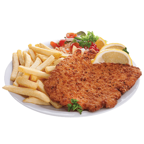 Chicken schnitzel dish