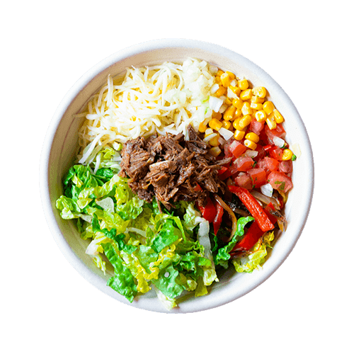 Barbacoa salad (pulled beef)