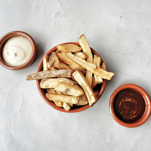 Unpeeled fries