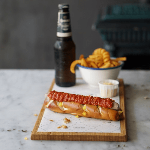 The classic dog met Brand Pilsener