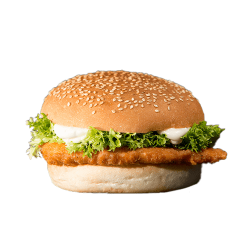 Crispy chicken breast burger