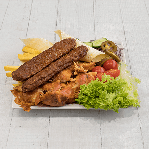 Döner schotel met adana kebab