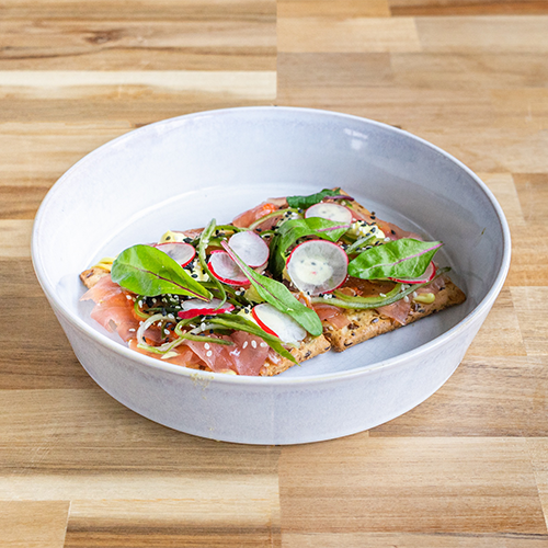 Verse tonijn carpaccio cracker