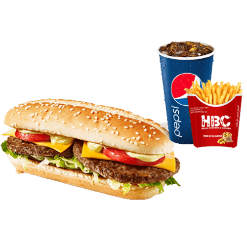 Spicy beef burger menu
