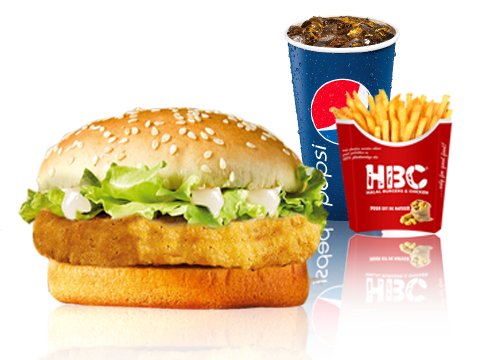 Chicken burger menu