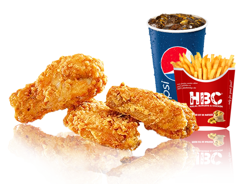 6 hot wings menu