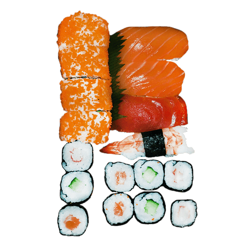 Sushi mix menu, 17 pieces