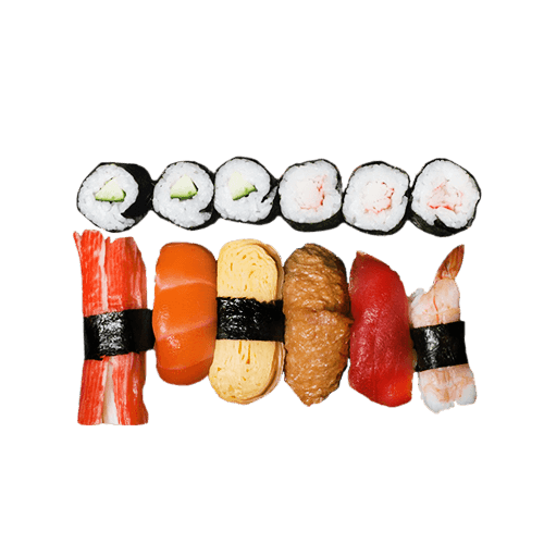 Sushi small menu, 12 pieces