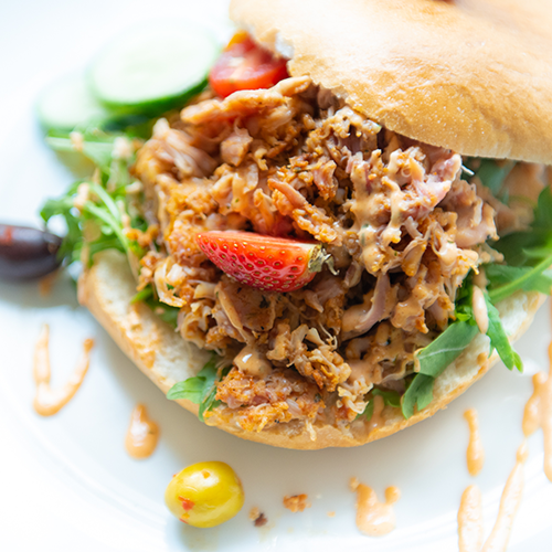 Pulled chicken sandwich