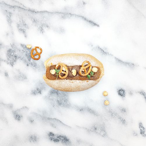 Mocha and hazelnut croquette