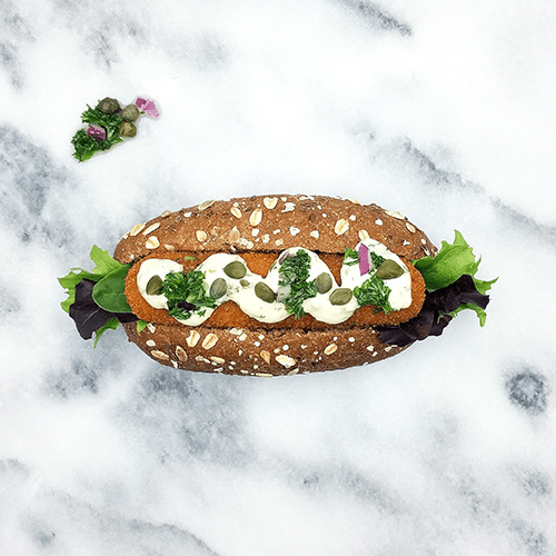 Cod and green herb croquette
