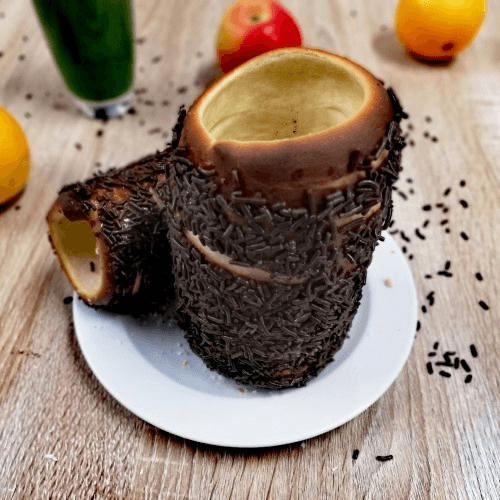 Chocolate sprinkles chimney cake