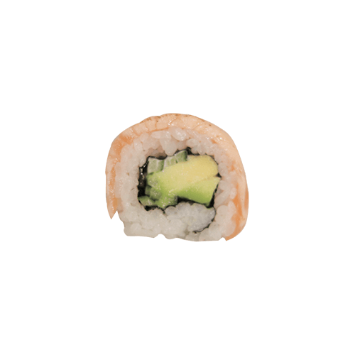 Flamed sake uramaki