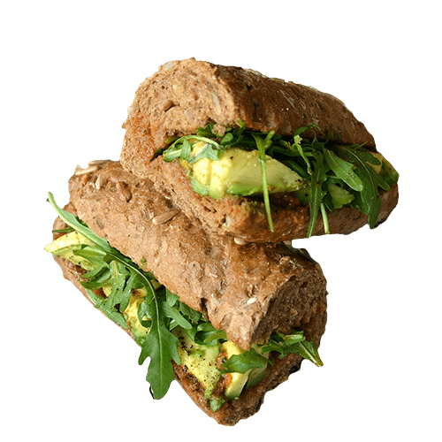 Smashed avocado sandwich