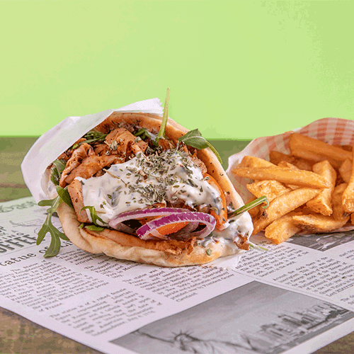 Pita gyros menu voor 1 persoon