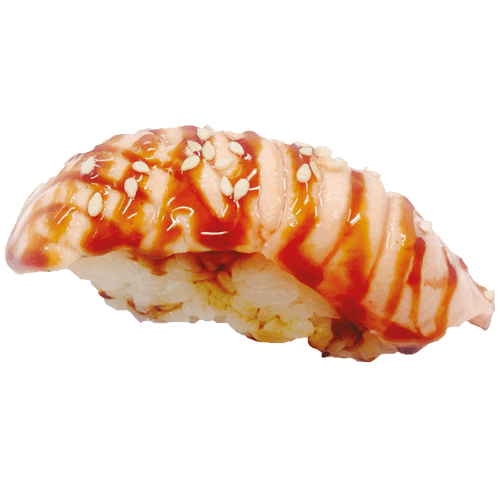 Nigiri geflambeerde zalm