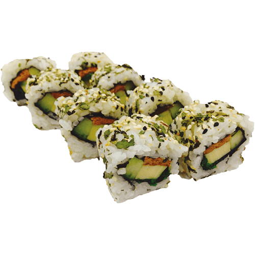 Uramaki vegetarian roll tofu