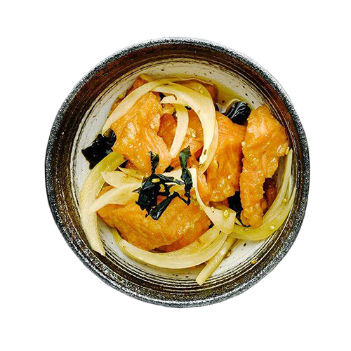 Gemarineerde zalm salade