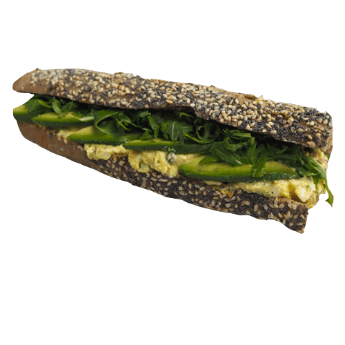 Baguette egg avocado