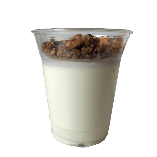Yogurt with homemade granola breakfast