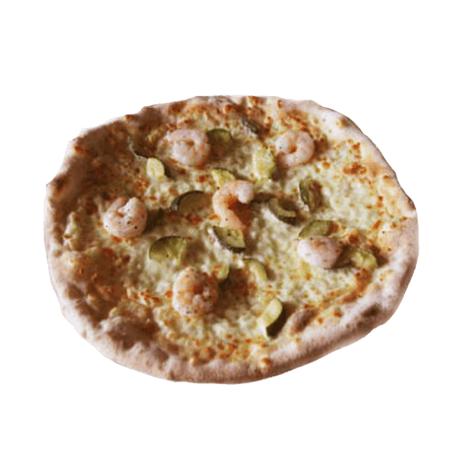Pizza gamberetti zucchine