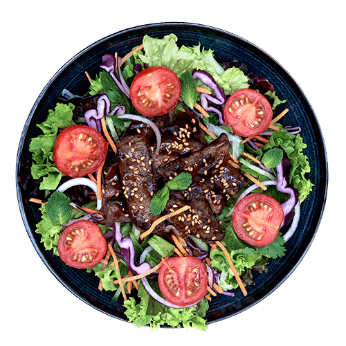 Teriyaki beef salade