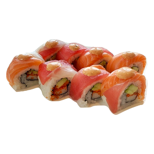 Rainbow uramaki