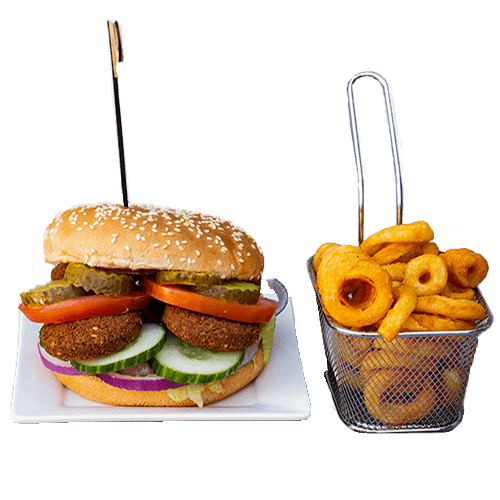 Falafel burger menu