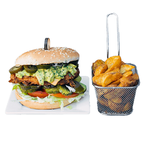Guacamole kipfilet burger menu