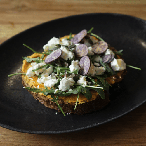 Geitenkaas pompoen sandwich