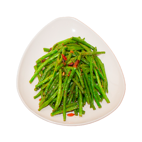 Vegan Szechuan green beans
