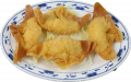 Fried prawn ravioli