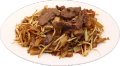 Rice noodles with beef