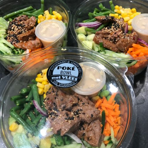 Poke bowl vlees