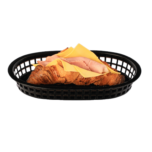 Croissant met ham en kaas