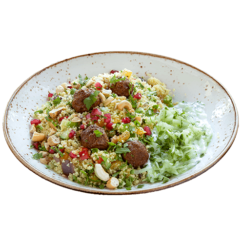 Couscous met gehaktballetjes