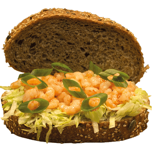 Sweet chili shrimp sandwich