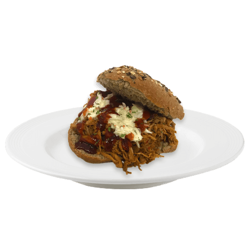 Pulled chicken BBQ sandwich