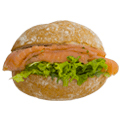 Salmon fillet sandwich